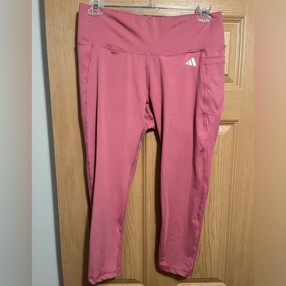 Plus Size adidas Optime Stash Pocket 7/8 Training Leggings - Picture 9 of 10